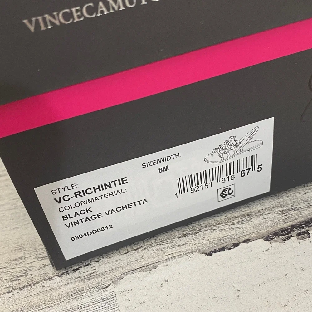 Vince Camuto Richintie Cage Sandal Black 8